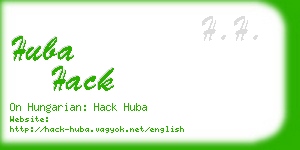 huba hack business card